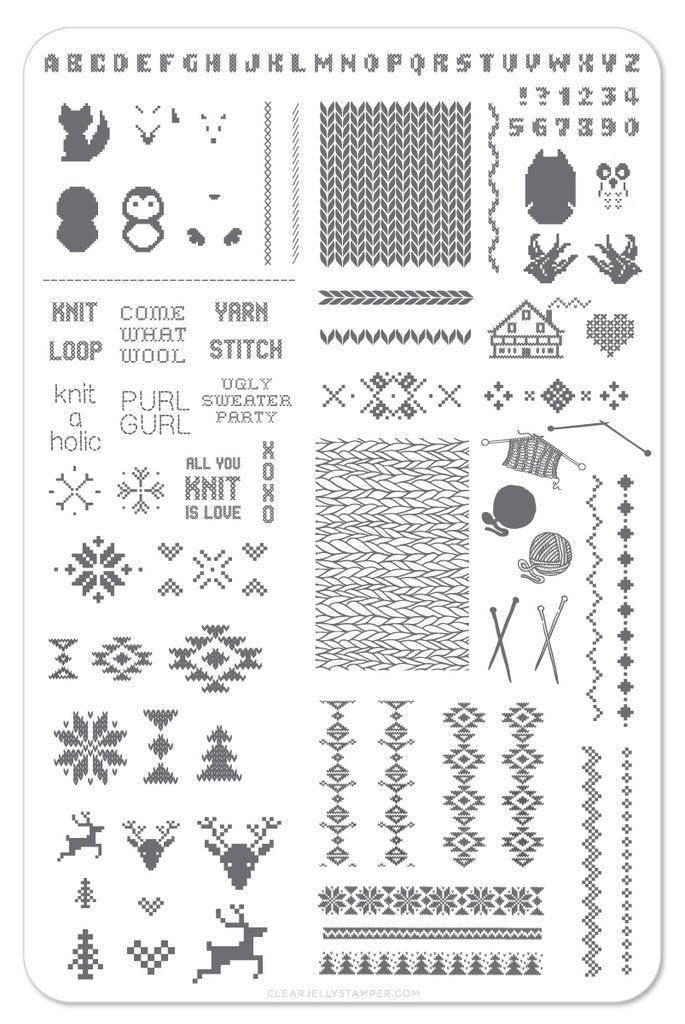 Purl Gurl (CjSC-15) - Clear Jelly Stamping Plate