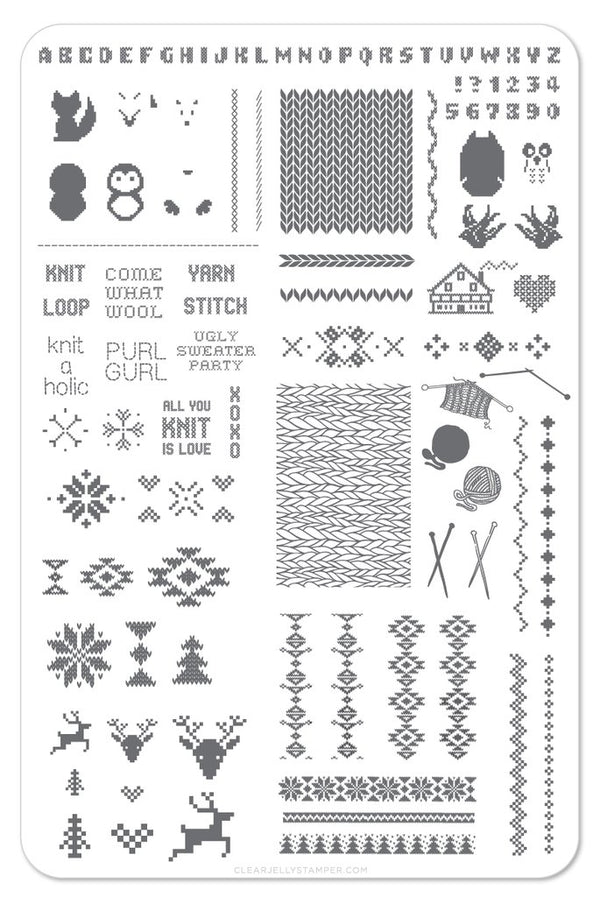 Purl Gurl (CjSC-15) - Clear Jelly Stamping Plate