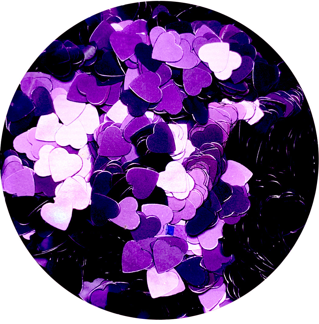 Purple Hearts Confetti Glitter Main image