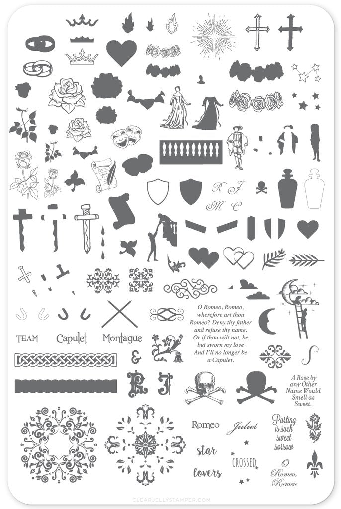 Juliet's Love Story (CjS V-16) - Clear Jelly Stamping Plate Secondary image