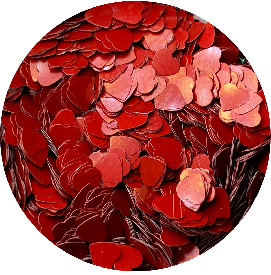 Red Hearts Confetti Glitter Main image