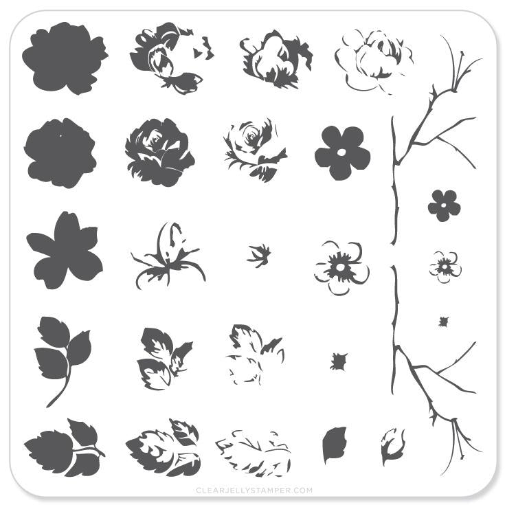 Renaissance Rose (CJS-05) - CJS Small Stamping Plate Secondary image