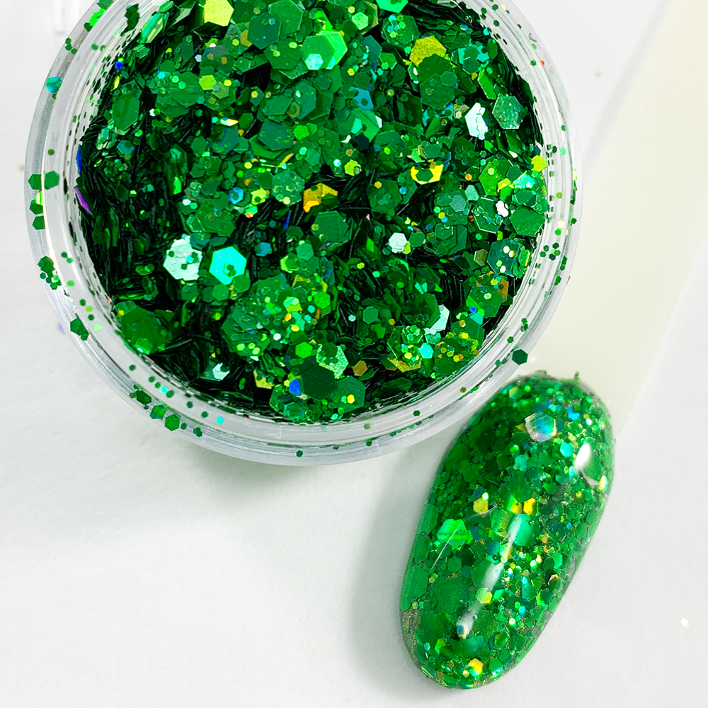 Resting Grinch Face Glitter