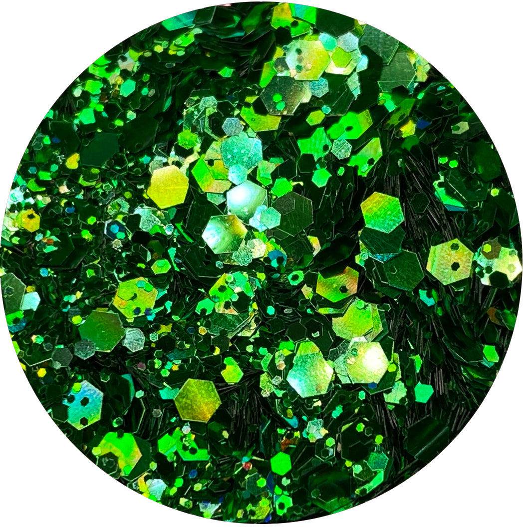 Resting Grinch Face Glitter Main image