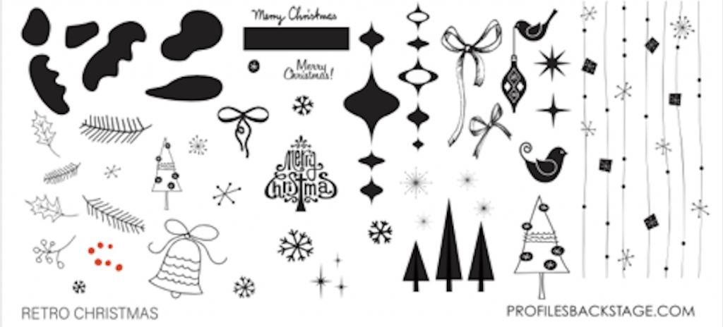Retro Christmas - Profiles Mini Stamping Plate Main image