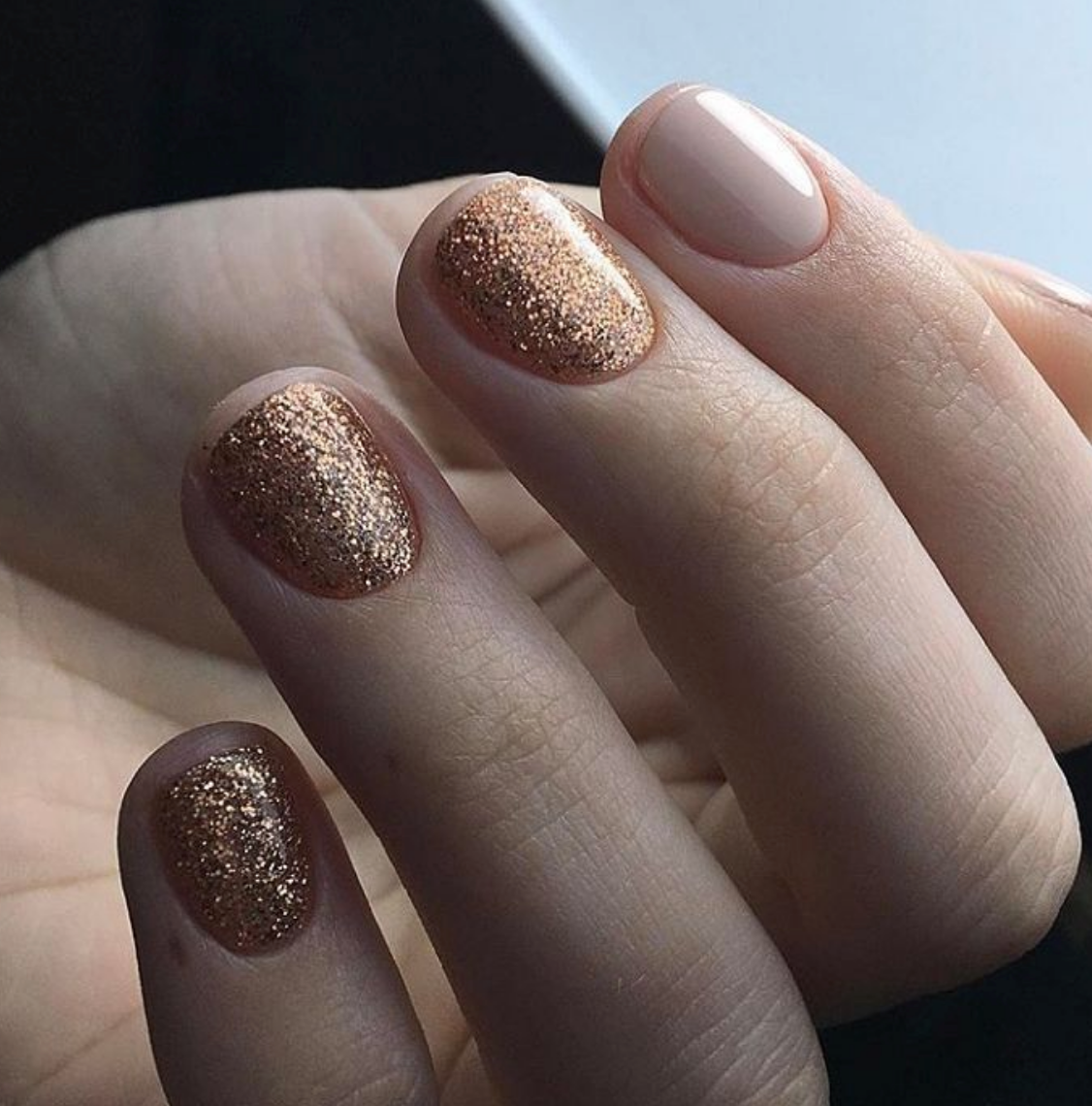 Rose Gold Glitter - Akzentz Luxio, 15ml/0.5oz