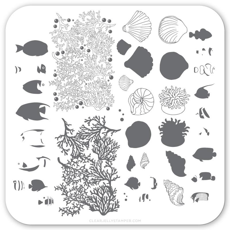 Suzie's Underwater Tropical (CjS LC-49) - CJS Small Stamping Plate Main image