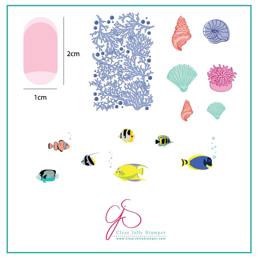 Suzie's Underwater Tropical (CjS LC-49) - CJS Small Stamping Plate Secondary image