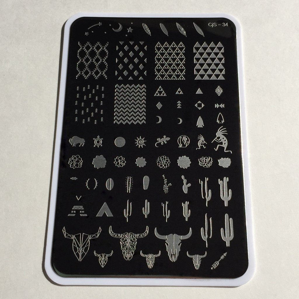 Sante Fe  (CjS-34)- Clear Jelly Stamping Plate