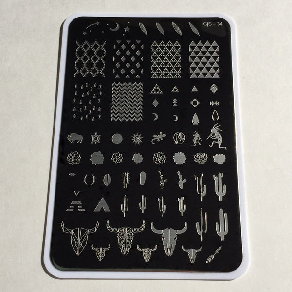 Sante Fe  (CjS-34)- Clear Jelly Stamping Plate