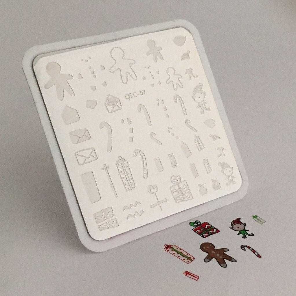 Santa's Workshop Christmas Plate (CjSC-07) - CJS Small Stamping Plate Secondary image