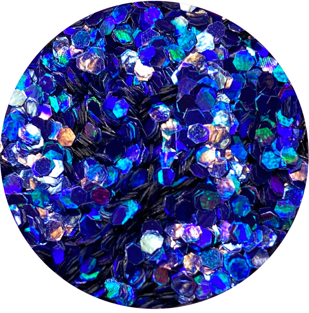 Sapphire Hex Glitter