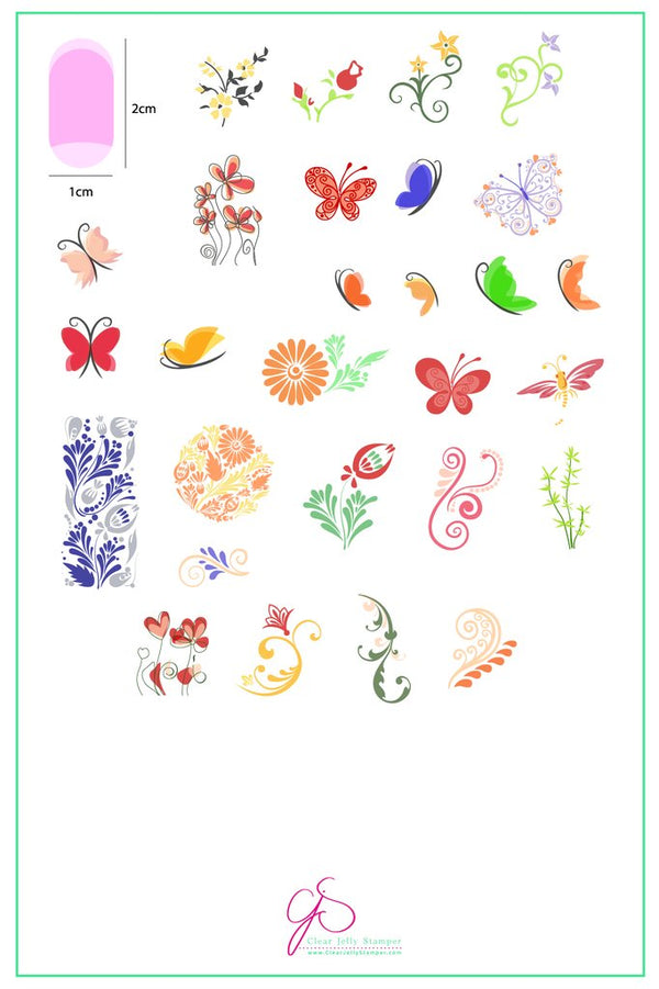 Serendipity  (CjS-23) - Clear Jelly Stamping Plate