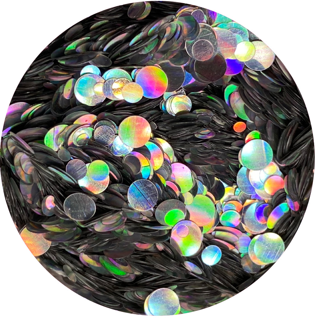 Silver Baubles Holographic Confetti Glitter - 2 Sizes Main image