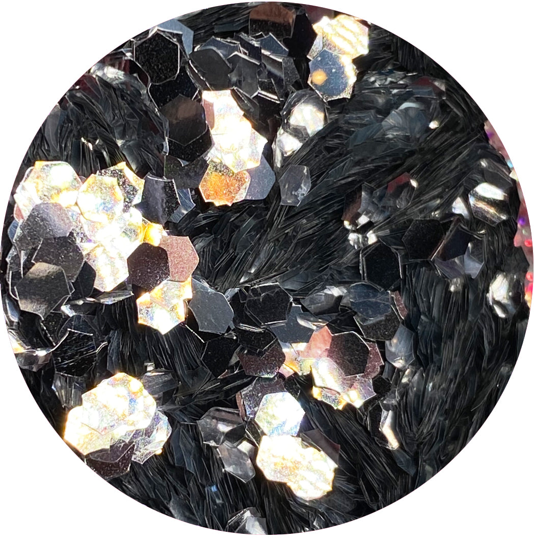Silver Hex Confetti Glitter Main image