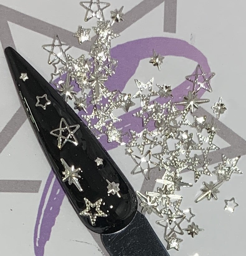 Star Mix Up SILVER Embellishments Main image
