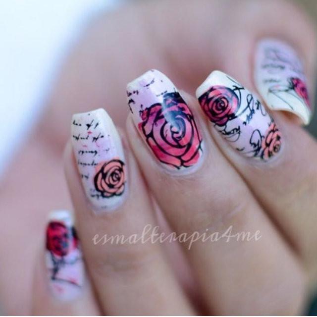 Simple Rose and Script - CJS Small Stamping Plate