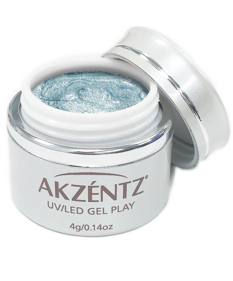 Glitter Snow Blue - Akzentz Gel Play UV/LED