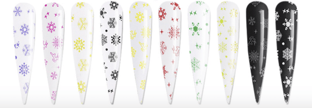 Colorful Rainbow of Snowflakes Christmas Foil Main image