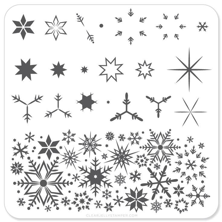 Snowflakes - CJS Small Stamping Plate - CJS-03