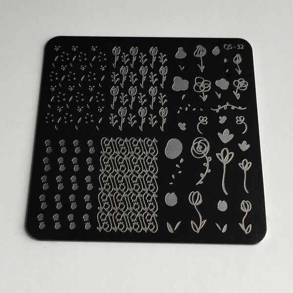 Spring Garden - Little Sister (CjS-32) - CJS Small Stamping Plate