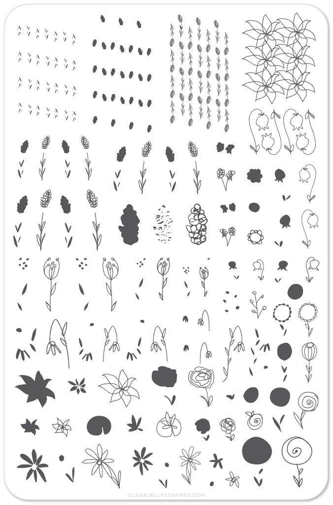 Spring Garden (CjS-29) - Clear Jelly Stamping Plate Secondary image