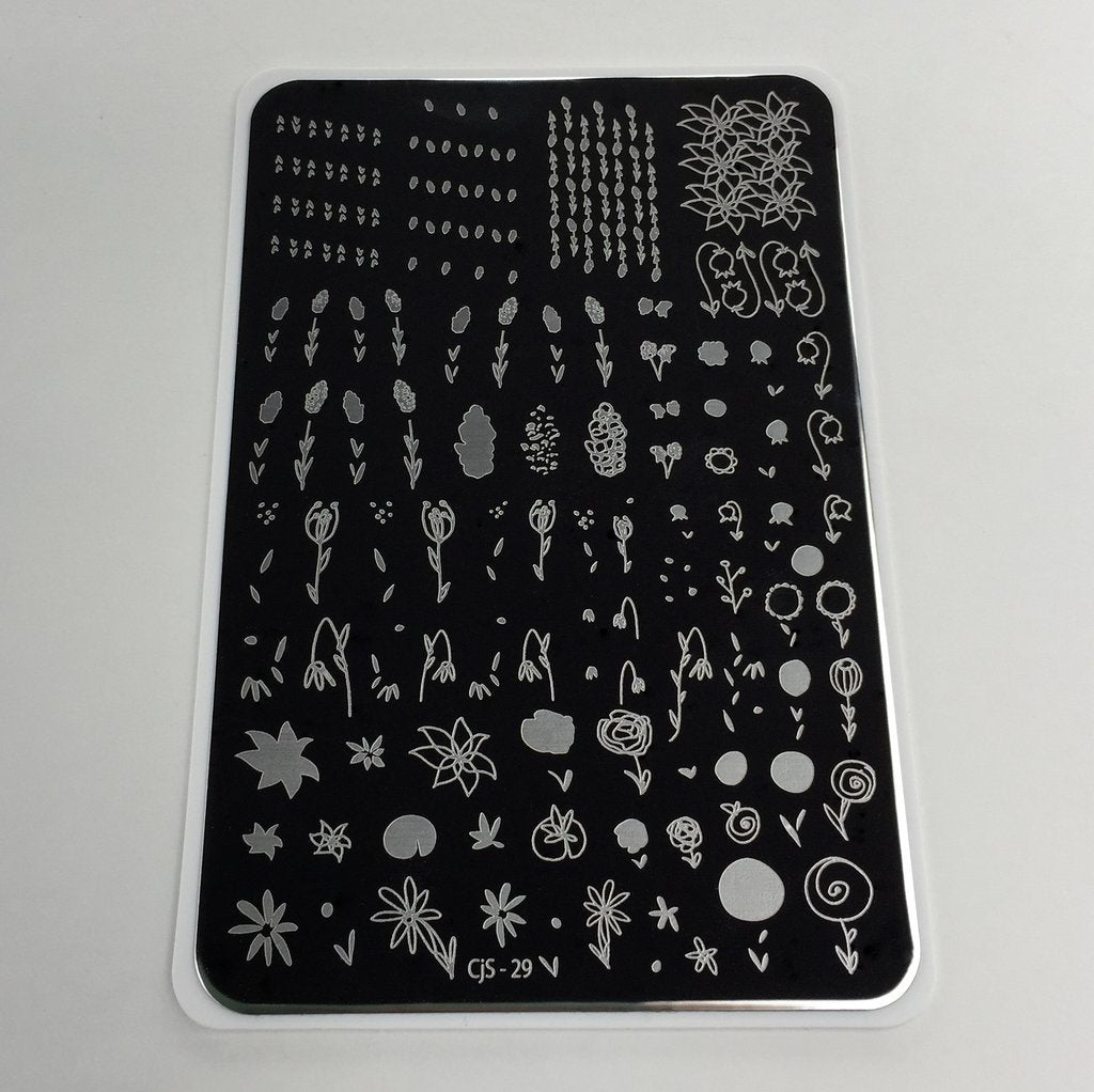 Spring Garden (CjS-29) - Clear Jelly Stamping Plate