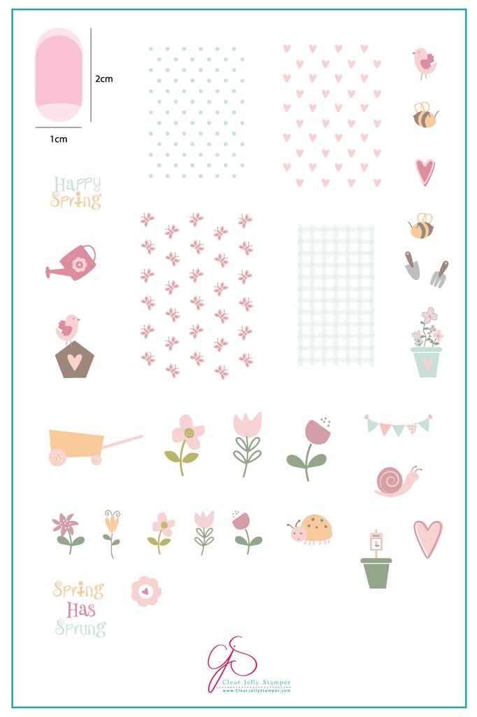 Spring Has Sprung (CjSH-17) - Clear Jelly Stamping Plate Main image