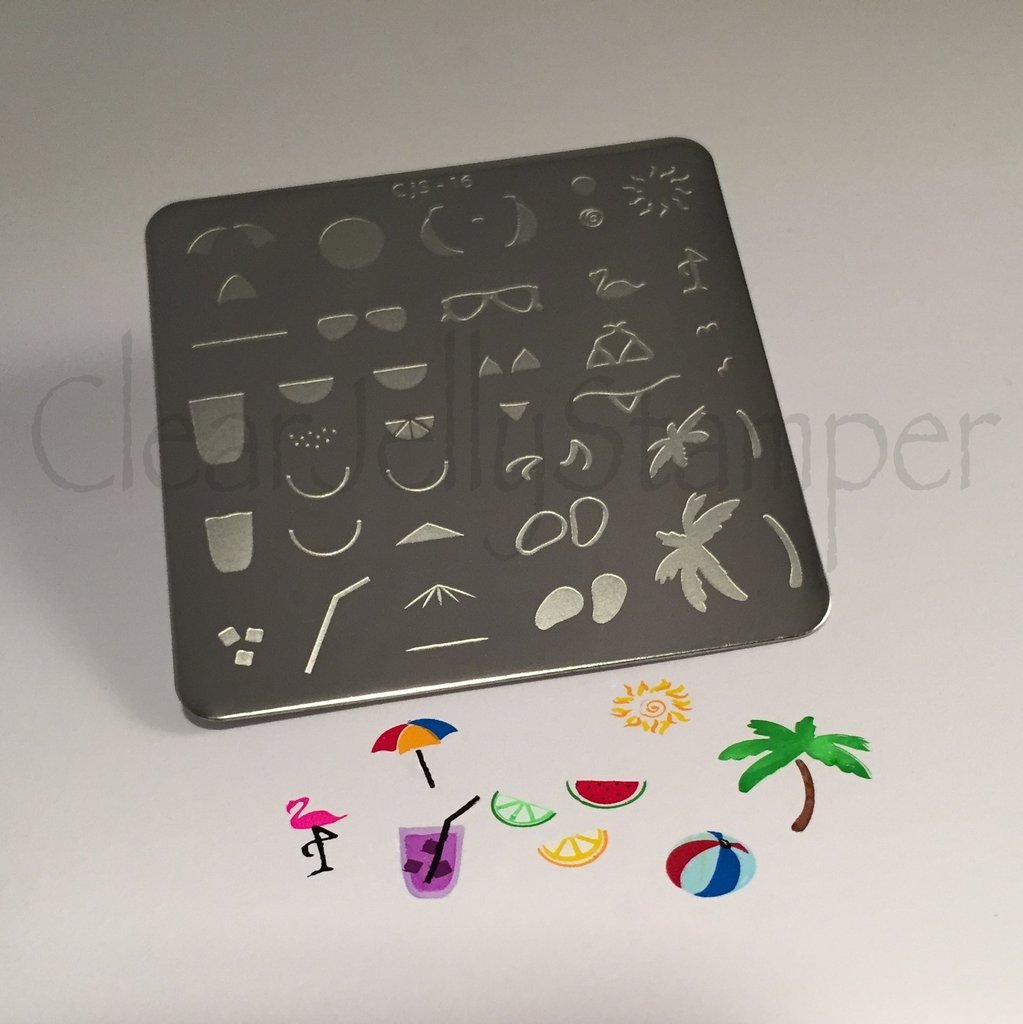 Summer Fun (CjS-16) - CJS Small Stamping Plate