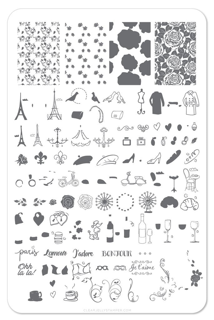 A Taste of France (CJS-47) -  Clear Jelly Stamping Plate Secondary image