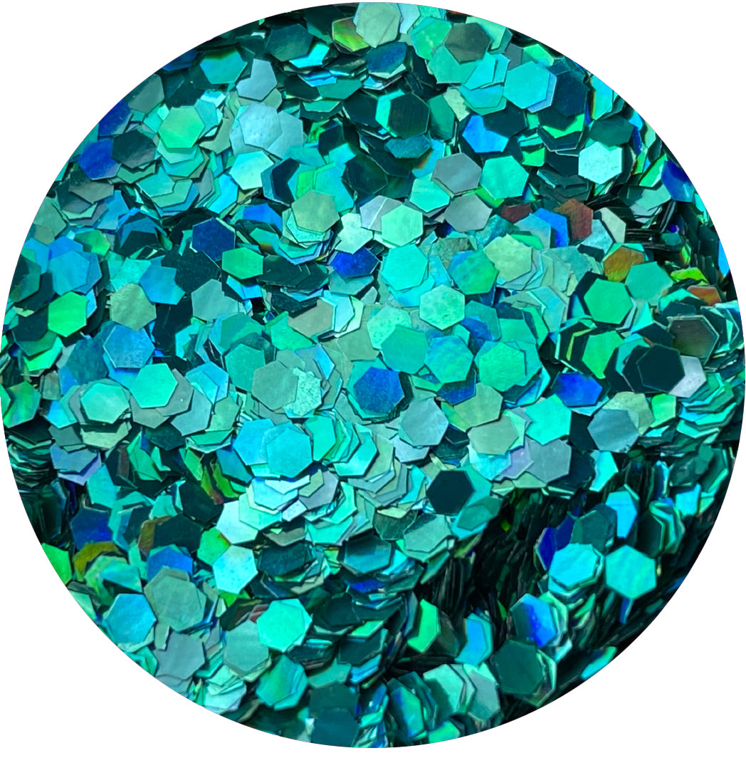 Teal Hex Glitter Main image