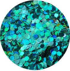 Teal Hex Glitter