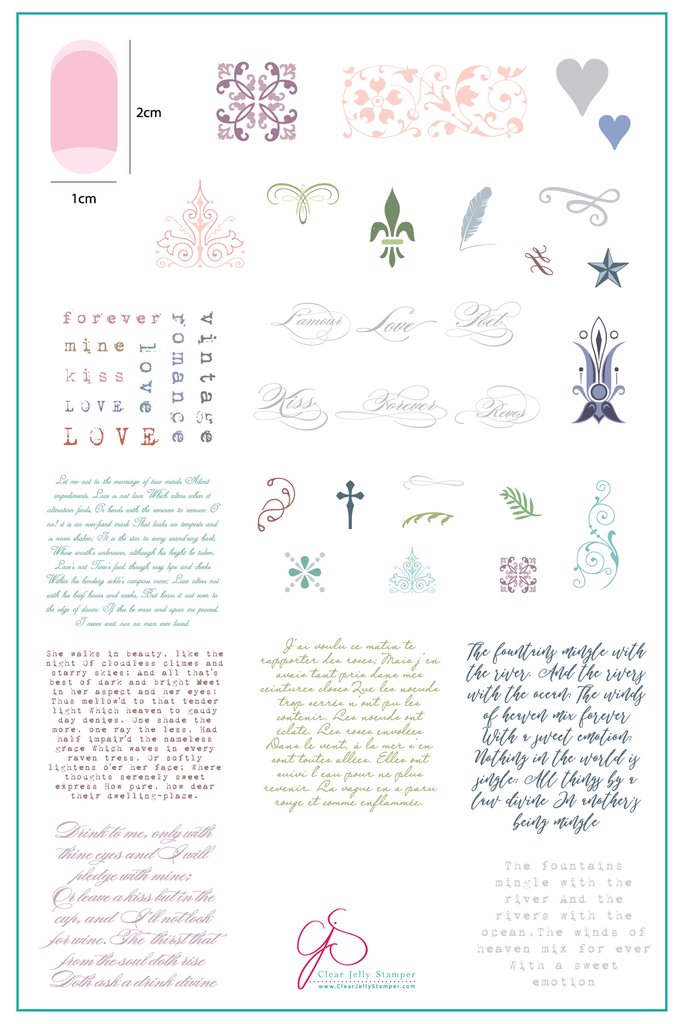 The Poet (CjS-39) - Clear Jelly Stamping Plate Main image