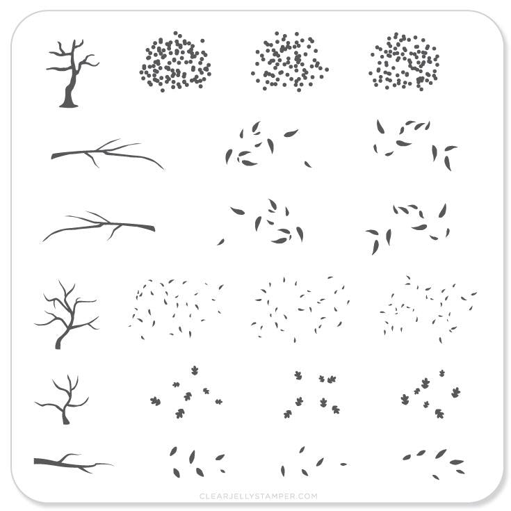 Trees Trees Trees (CjS-27) - CJS Small Stamping Plate