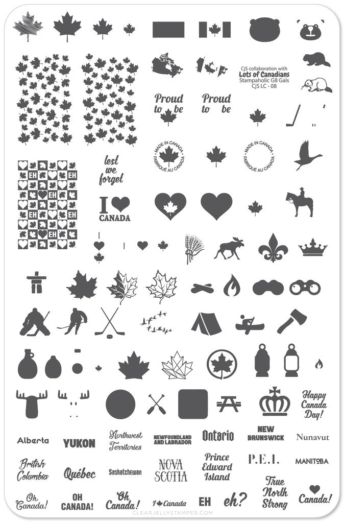 True North Strong (CjSLC-08) - Clear Jelly Stamping Plate Main image