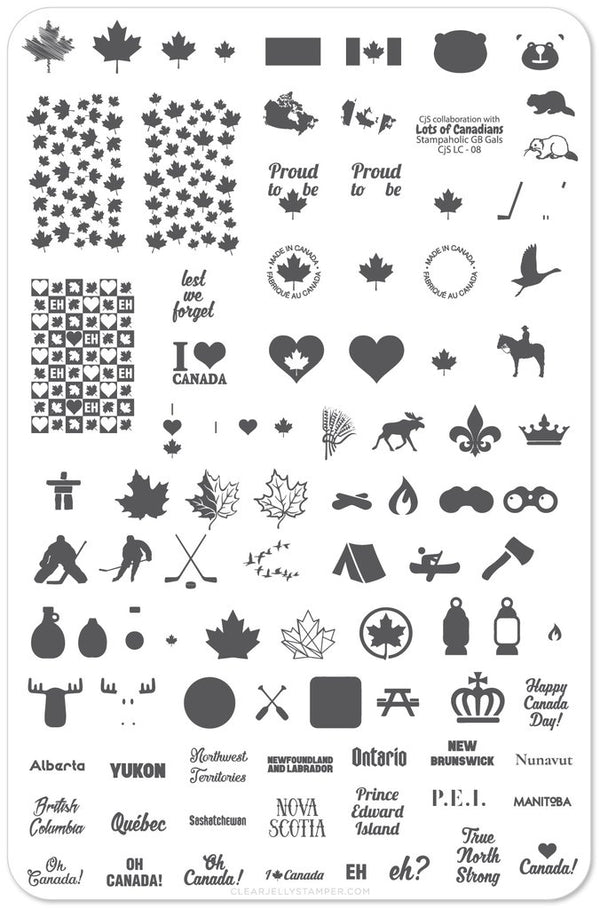 True North Strong (CjSLC-08) - Clear Jelly Stamping Plate