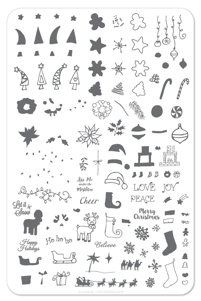 Under the Mistletoe CjSC-10 - Clear Jelly Stamping Plate Main image