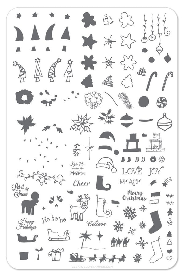 Under the Mistletoe CjSC-10 - Clear Jelly Stamping Plate