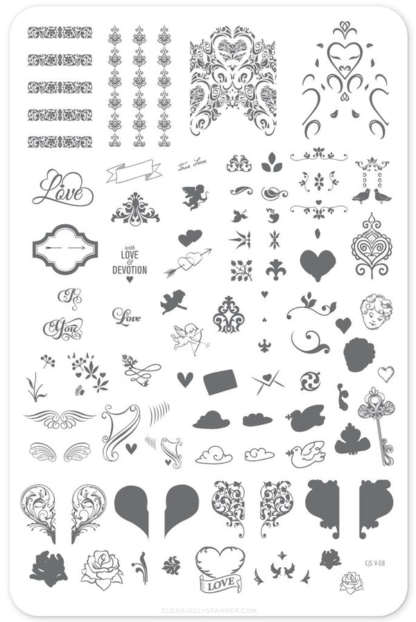 Vintage Victorian (CjS V-08) - Clear Jelly Stamping Plate