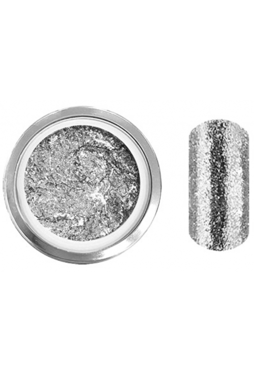 White Gold Leaf Glitz Glitter Gel - Akzentz Gel Play UV/LED Secondary image