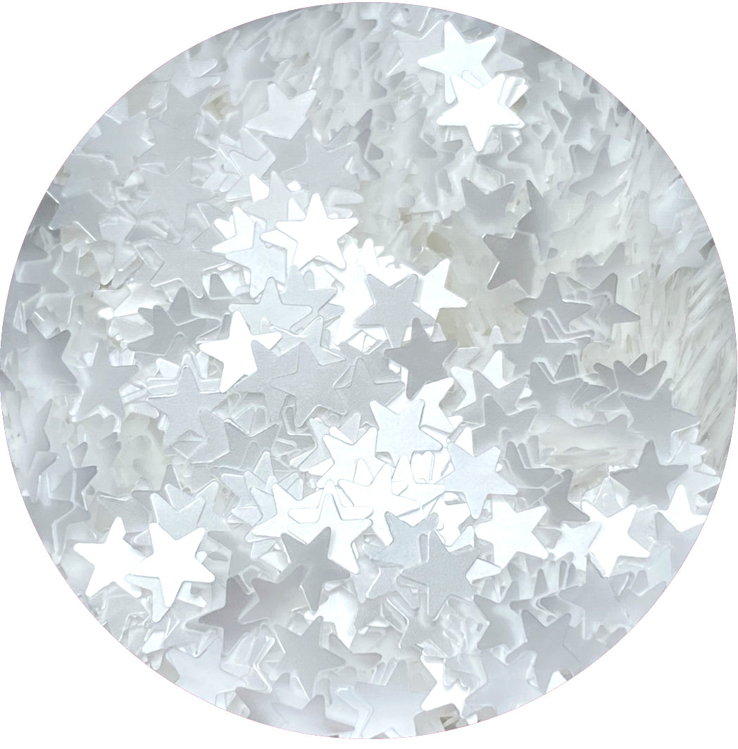 White Stars Confetti Glitter