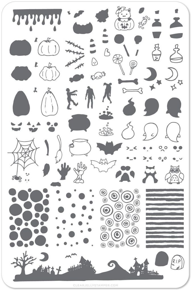 Halloween - Witches Brew (CjSH-21) - Clear Jelly Stamping Plate Secondary image