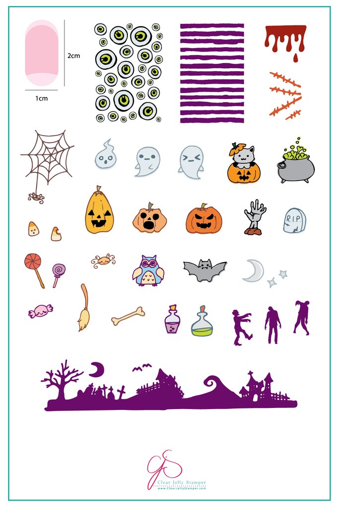 Halloween - Witches Brew (CjSH-21) - Clear Jelly Stamping Plate Main image